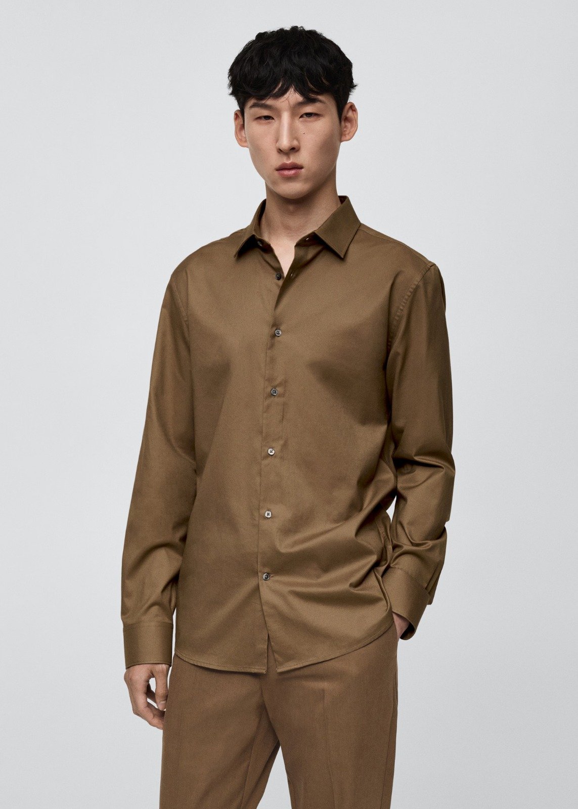 Men's 100% cotton regular-fit shirt