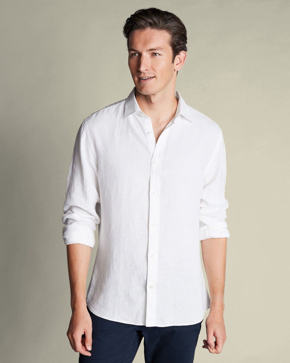 PURE LINEN SHIRT- WHITE