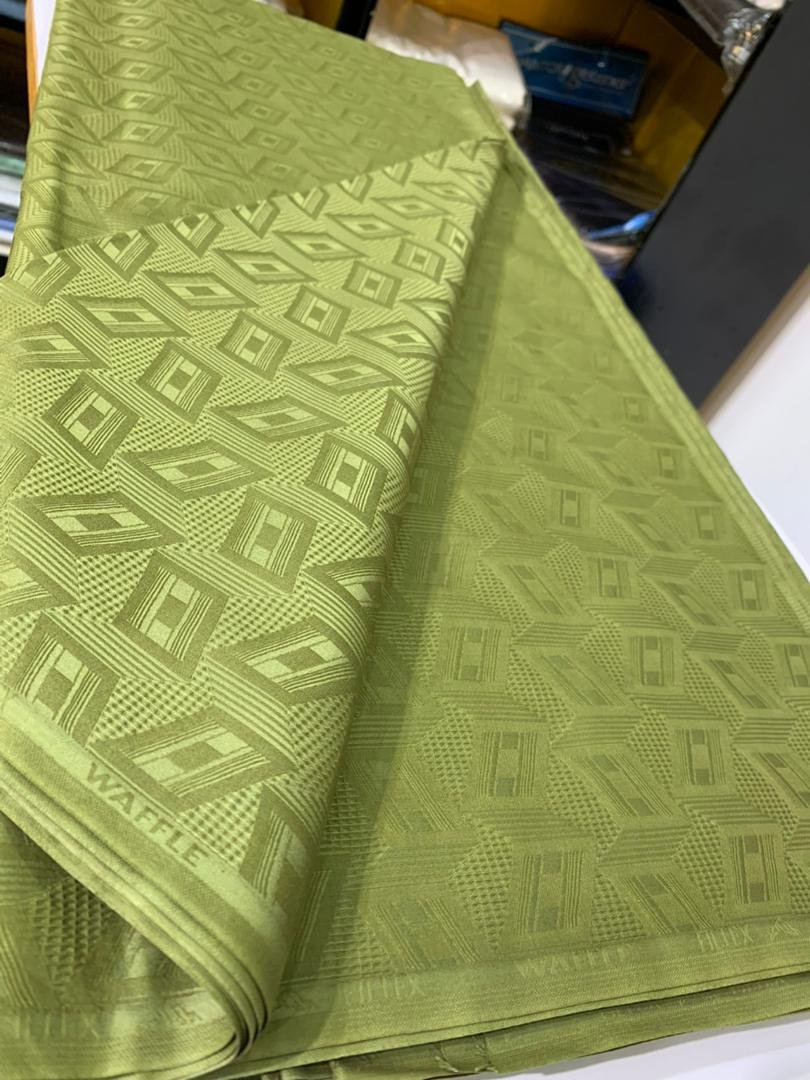 Olive green waffle maze square fabrics